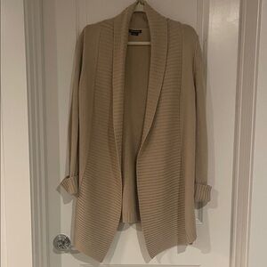 Club Monaco Beige Open Front Cardigan Sweater Size Small